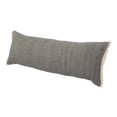 thumbnail image 2 of Ox Bay Bennett 14" x 36" Gray Fringed Cotton Adult Decorative Lumbar Throw Pillow Cover, 2 of 9