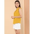 thumbnail image 4 of Blusas Elegante Sin Mangas Vintage De La Década De 1950 Con Volantes Para Oficina De Negocios Para Mujer Amarillo M, 4 of 6