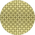 thumbnail image 1 of Ahgly Company Machine Washable Indoor Round Transitional Mustard Yellow Area Rugs, 6' Round, 1 of 7