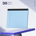 thumbnail image 3 of PrimeCook Shop 3 Pack Wide Legal Pads 11" x 9.5"  Pink Blue Green College Ruled Note Pad Narrow Ruled 30 Sheets per Notepad Perforated Writing Paper with Thick Backboard Horizontal Pads of Paper, 3 of 12