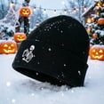 thumbnail image 6 of SYMOID Embroidered Skeleton Cuffed Knit Beanie - Unisex Winter Hat for Men Women, Black Hats,Size Free Size, 6 of 6