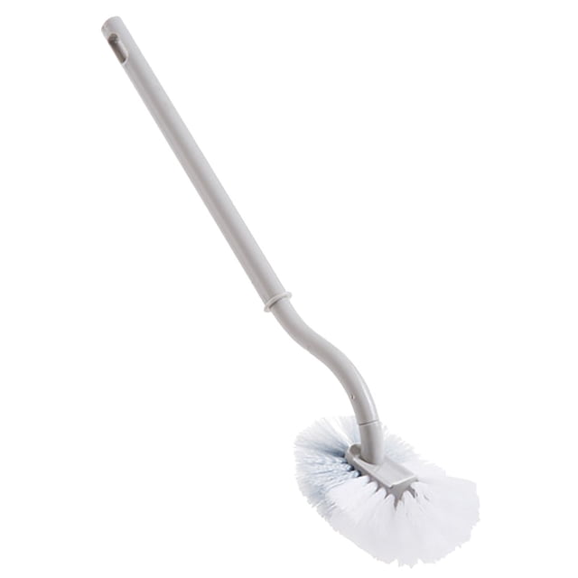 Cleaning Brush for Kitchen and Bathroom - Versatile Cleaning Tool with Curved Toilet Brush Design Compact Holder -Proof Easy Assembly Space-Saving Storage
