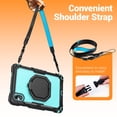 thumbnail image 4 of FJLBDE Case for Lenovo Idea Tab 11 Inch 2025 (TB-336ZU/TB-336FU), 360 Rotating Stand Handle Shoulder Strap Heavy Duty Shockproof Cover, Sky Blue PC, 4 of 7