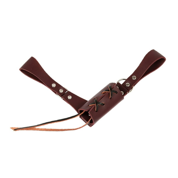 Cinturón de espada medieval retro de cuero con rana para espadas, soporte para espadas de cuero auténtico. Marrón zurdo