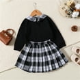 thumbnail image 6 of Skirt Set for Girls 5T Girl's 2 Piece Outfit Letter Graphic Collared Tee Plaid Pleated Skirt Set Preppy Outfits, 6 of 9