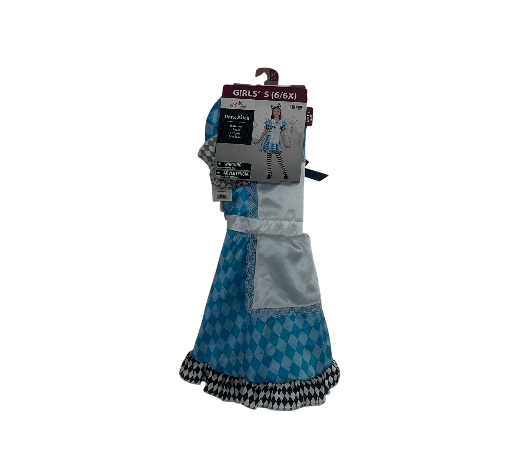 Dark Alice Halloween Costume for Children, Girl's Size L (10/12), by Way to Celebrate