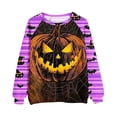 thumbnail image 5 of Lcziwo Halloween Pumpkin Sweatshirts for Women Hocus Pocus Graphic Print Tops Raglan Long Sleeve Crew Neck Pullover Casual Fashion Vacation Loose Shirts Multicolor,M, 5 of 5