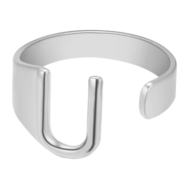 EGNMCR Rings Fashion Couple Ring Twenty Six English Letter Open Ring Couple Jewelry Letter ring