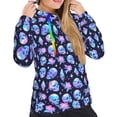 thumbnail image 5 of Yiaed star Skull flower crystal Print Womens Casual Hoodies Crew Neck Long Sleeve Sweatshirts With Pocket Pullover Tops Women's Hooded Sweatshirt-Medium, 5 of 5