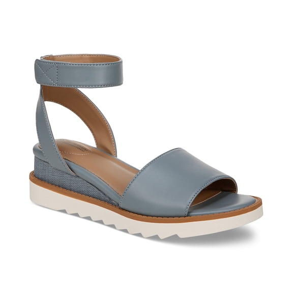 Giani Bernini Constancia Wedge Sandals Light Blue Smooth 8.5M