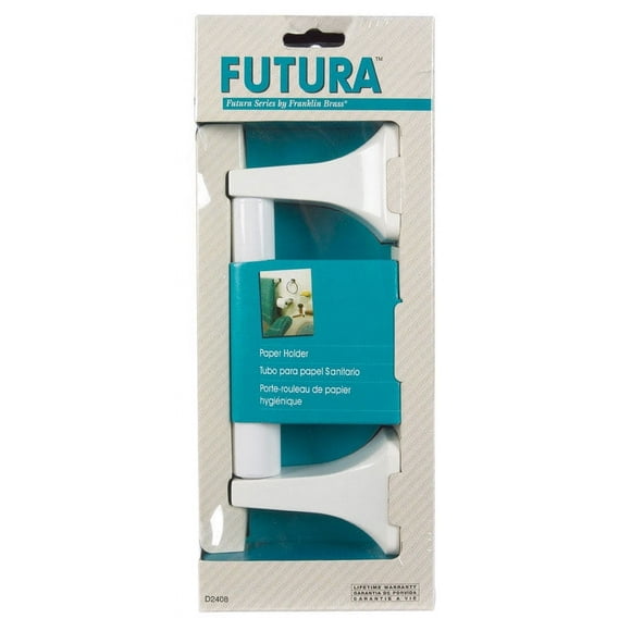 Toilet Paper Holder, Futura Bath Hardware Accessory Collection, White, Franklin Brass, D2408W