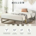 thumbnail image 4 of Mellow Ace of Base Metal Platform Low Profile Bed Frame, Round 12 Inch, King, 4 of 12