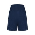 thumbnail image 6 of CFLVAEK Women's Plus Size Smocked Tiered Ruffle Flowy Shorts Drawstring Elastic Waist Wide Leg Shorts Beach Vacation Trendy Shorts Blue L, 6 of 8