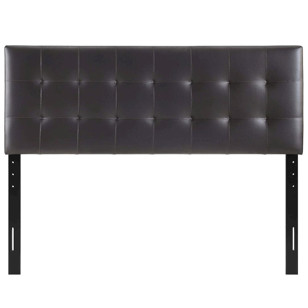 Modway Lily Full Upholstered Faux Leather and Wood Headboard in Brown