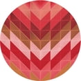 thumbnail image 1 of Ahgly Company Indoor Round Patterned Ferrari Red Area Rugs, 5' Round, 1 of 1
