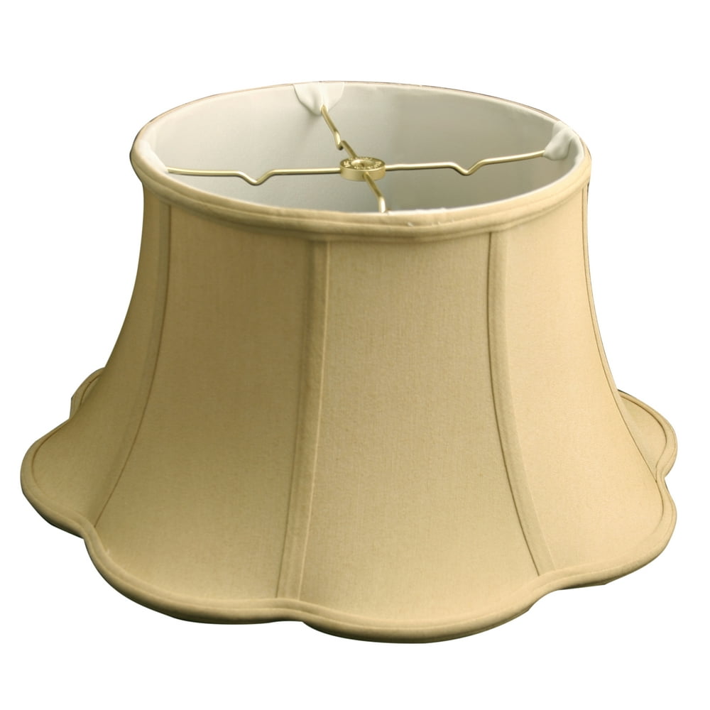 19" Out Scallop Bell Lamp Shade Antique Gold