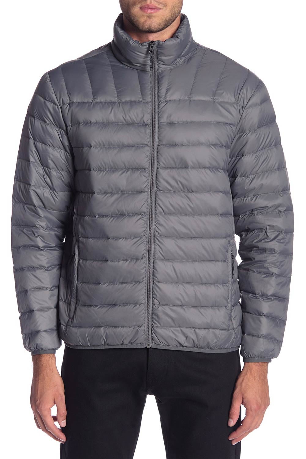 Hawke & Co. Mens Quilted Packable Nylon Jacket X-Large Smoked Pearl ...
