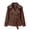Brown #47, variant on Cropped Trench Coat for Women Lapel Collar Belted Button Blazer Casual Trendy Elegant Office Fall Jacket, XL