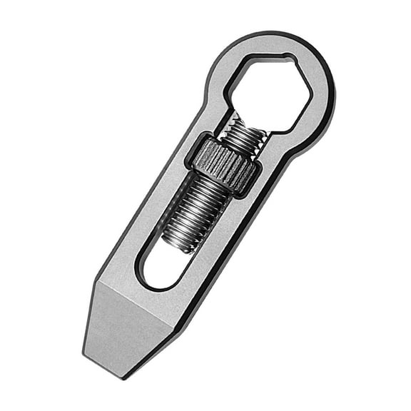 Titanium Alloy Hexagon Wrench Mini Pry Bar Bottle Opener Keychain Tool Combination Outdoor Camp Hike Gear