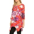 thumbnail image 2 of White Mark Women's Floral Scoop Neck Tunic Top, 2 of 4
