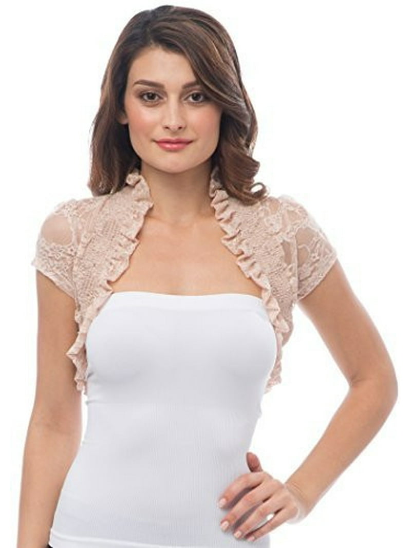 Sheer Lace Bolero Jacket Top - Walmart.com