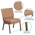 thumbnail image 3 of Flash Furniture Hercules Series 21"W Upholstered Adult Church Chair with Book Rack, Caramel, 3 of 11