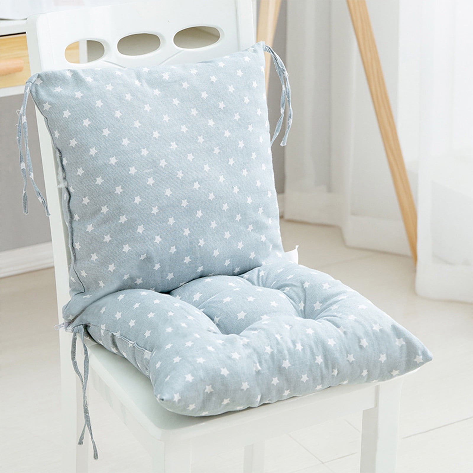 Outdoor Or Indoor High Back Chair Cushion, High Back Patio Chair Cushion, Waterproof Solid Tufted Pillow, Indoor Or Outdoor Cushion With Tie, Fade Resistant And Easy To Clean