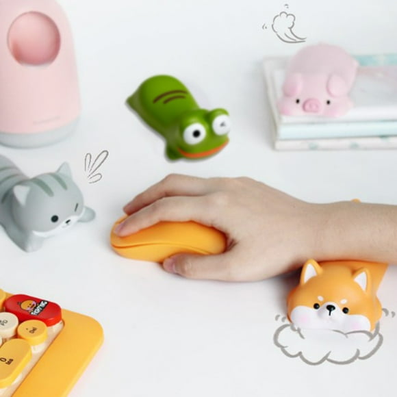 Almohadilla ergonómica para reposamuñecas de ratón - Mini mini espuma suave y mono para ordenador, oficina y juegos para reducir el dolor de muñeca