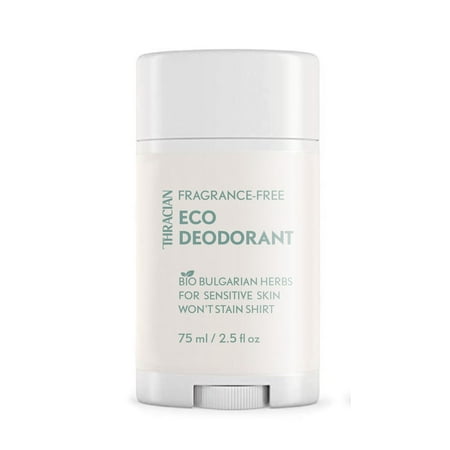 Thracian™ Fragrance-free Eco Deodorant with Zinc Oxide  for Sensitive Skin  Aluminum-Free  Baking Soda-Free  Alcohol-Free  No Added Fragrance  2.5 Fl Oz