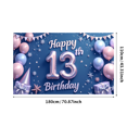 thumbnail image 2 of Decorative Balloons Happy Birthday Banner Blue Color Gift Decoration 13 Celebration for Birthday Party Event Decoration Kids Celebration, 2 of 7