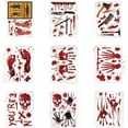 thumbnail image 2 of Easter Decorations Blood Mark Wall Stickers Blood Footprints Ghost Axe Props Stickers Window Stickers, 2 of 13