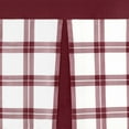 thumbnail image 2 of Kate Aurora Windowpane Plaid Country Farmhouse Kitchen Curtain Tier & Valance - Burgundy, 36 in. Long, 2 of 5