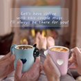 thumbnail image 4 of Juego de tazas de caf&eacute; con dise&ntilde;o de gato beso, juego de tazas de cer&aacute;mica para novia y novio, regalo a juego para cumplea&ntilde;os, aniversario, boda, compromiso, 4 of 9