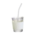 thumbnail image 4 of Taza de cristal perfecl de 350ml vaso de agua ligero reutilizable con tapa para café y zumo blanco, 4 of 8