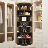 Homieasy Rotating Shoe Rack Tower, 7-Tier Spinning Shoe Rack 360 ...