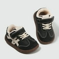 thumbnail image 5 of MYShe Kids Fashion Sneaker Athletic Running Shoe with One Strap Boys Girls Toddler Girl Running Shoes,Black,Size 10.5, 5 of 7
