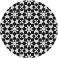 thumbnail image 1 of Ahgly Tapis Rond Lavable en Machine Intérieur Transitionnel Gris Minuit, 3 Pieds Rond, 1 of 7