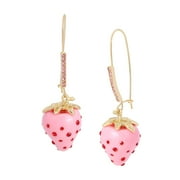Betsey Johnson Strawberry Dangle Pink Earrings