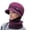 Purple, variant on LEKODE Hat Scarf Set for Women Warm Sets for Women Neck Cover for Women Mens Workout Gloves Women Gloves Safety Gloves for Men Womens Winter Hat Dark Blue One Size