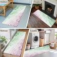 thumbnail image 5 of Runner Rug 2'x6', Ombre Green Pink Washable Non-Slip Hallway Runner Rugs, Summer Coastal Ocean Sea Beach Wave Bedside Rugs Floor Mats Carpet Runners for Kitchen Bathroom Laundry Room, 5 of 8