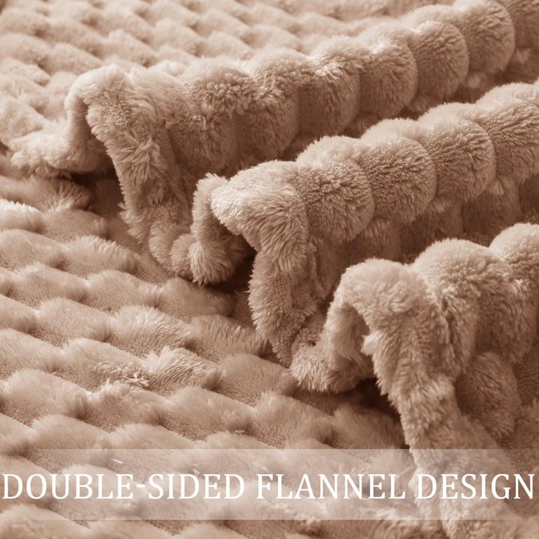 Exclusivo Mezcla Twin Size Fleece Blanket - 90x66 Inch Jacquard Velvet Throw, Lightweight & All-Season