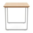 thumbnail image 5 of Lesro Gansett Modern Steel Metal Waiting Room Guest End Table in Silver and Natural Maple, 5 of 5