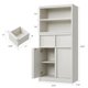 thumbnail image 2 of Yeshouse Armario independiente alto de 130 cm con puertas, dos cajones y estantes, ideal para cocina, comedor, baño, despensa y lavandería, 2 of 7
