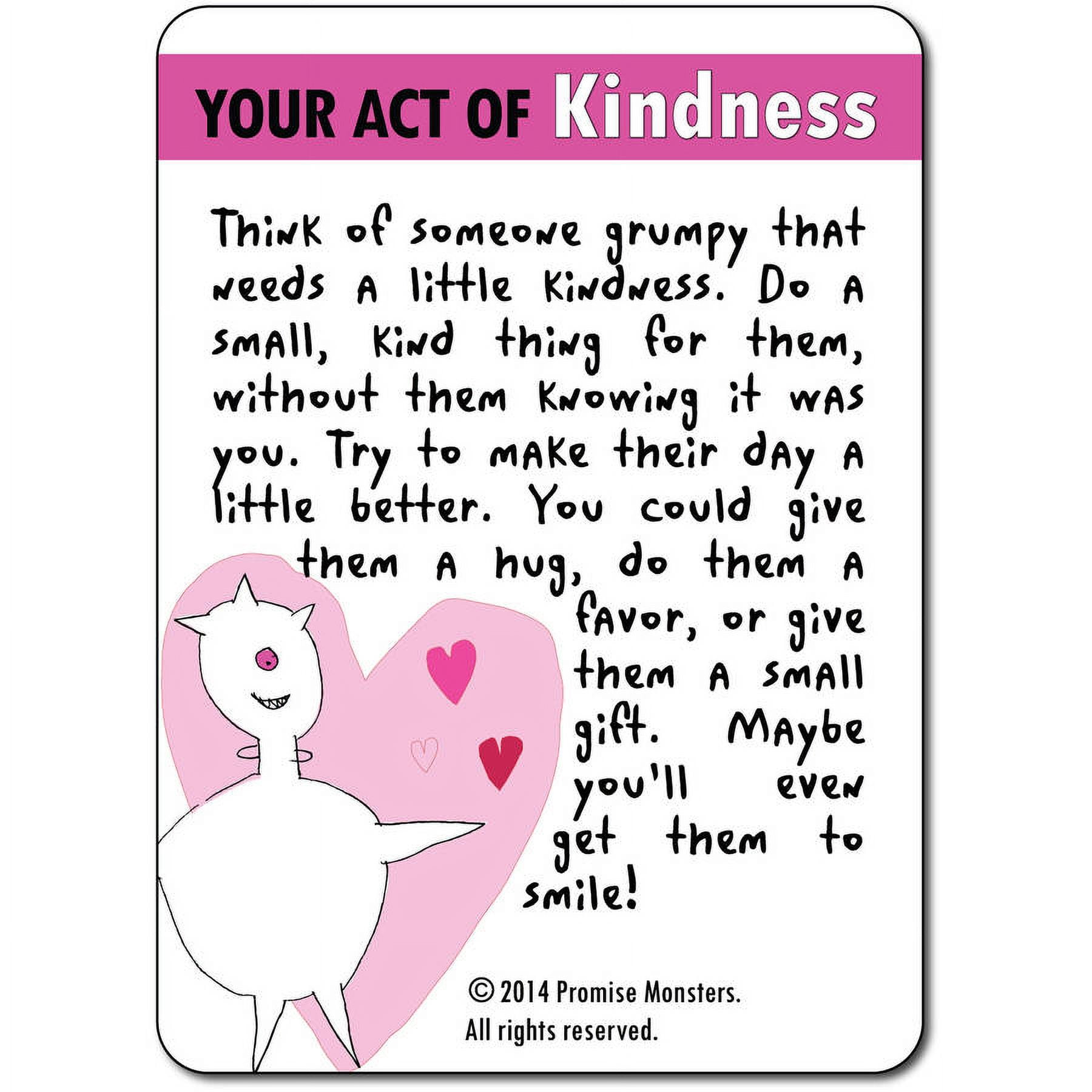 Promise Monsters Squiggly with Act of Kindness to Complete