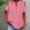 #212-Pink, variant on Wowcloth Womens V-Neck Off-Shoulder T-Shirt, Solid Color Loose Fit Cotton Linen Blend Short Sleeve Top, Casual Summer Blouse for Daily Wear