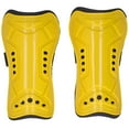 thumbnail image 1 of 1 par de espinilleras de fútbol, protector de piernas para deportes de fútbol, espinillera para entrenamiento de adultos, color amarillo, 1 of 14