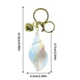 thumbnail image 2 of Cute Acrylic Conch Keychain with Colorful Design, Large Key Ring for Car Keys and Backpacks, Decorative Pendant with Rhinestone Details, Lightweight and Durable for Daily Use, 2 of 5