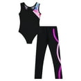 thumbnail image 4 of Alvivi Kid Girls Athletic Outfit Ballet Gymnastic Leotard with Leggings Activewear, 4 of 6