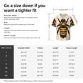 thumbnail image 5 of Lsque Honey Bee print Men's Cuban Collar Short Sleeve Shirt Summer Beachwear Casual Button Down Fashionable Vacation Leisure Shirt-XX-Large, 5 of 7