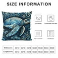 thumbnail image 5 of JRXY Sea Turtle Pillow Cases Cushion Covers Ocean Throw Pillow Covers Soft Reptile Tortoise Decorative Throw Pillowcases Nautical Themed Green Grey Cushion Cases 22x22in, 5 of 5